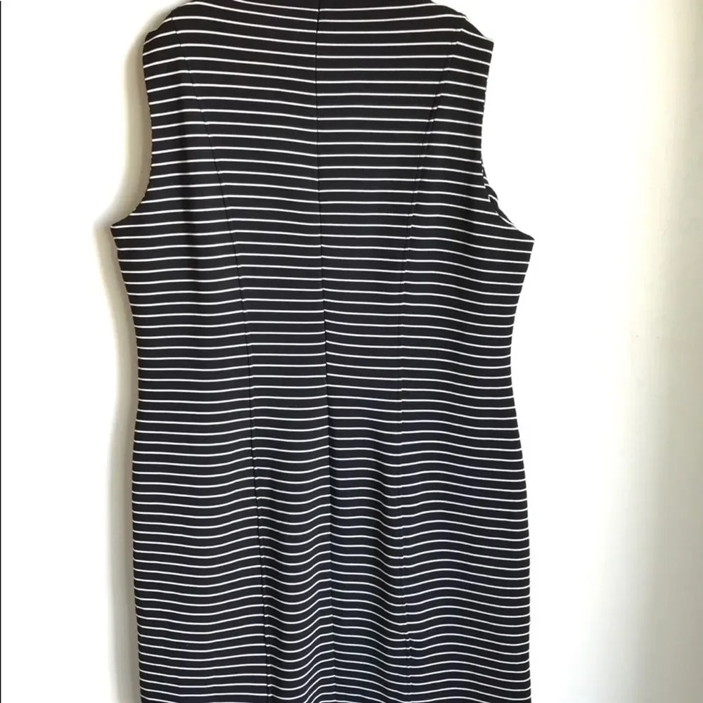 NWTS Ashley Stewart Dress Plus Size Black White Stripes - Picture 3 of 6